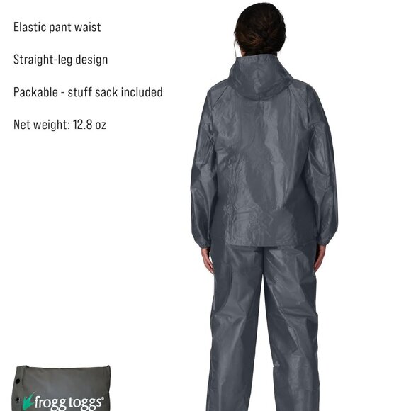 Women's Waterproof Breathable Rain Suit 2-Layer Packable with Hood - Picture 3 of 6